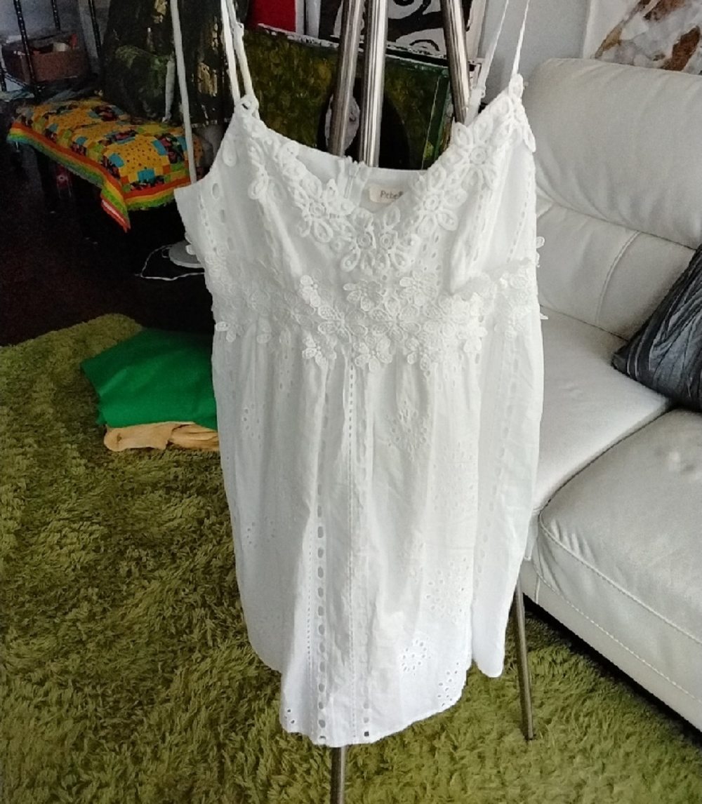 Rebellion White Eyelet Lace Sundress